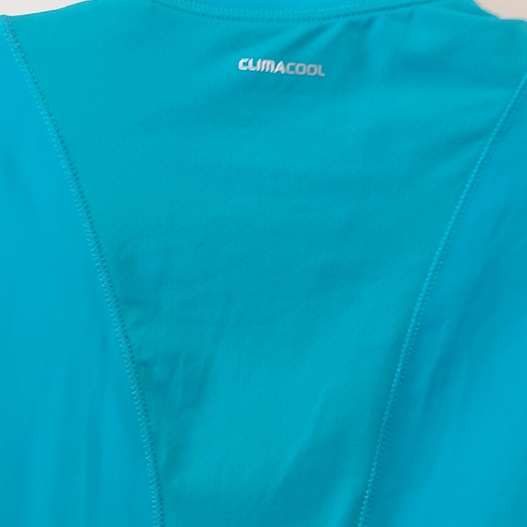 ADIDAS | Women's ClimaCool Top Blue White Size Medium - Picture 6 of 7